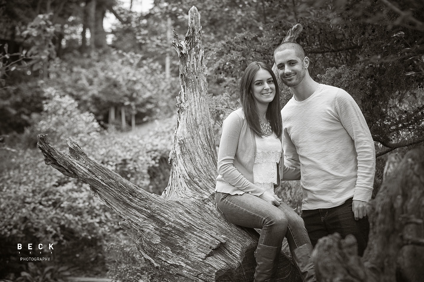 Morris Arboretum engagement session, beck photography, laurie beck peterson, philadelphia lifestyle photographer