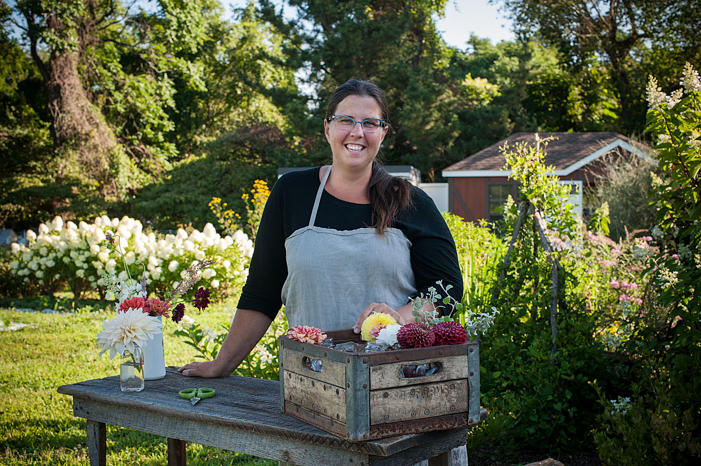 Philadelphia local urban flower farm, Love 'N Fresh Flowers, Jennie Love, bank advertisment