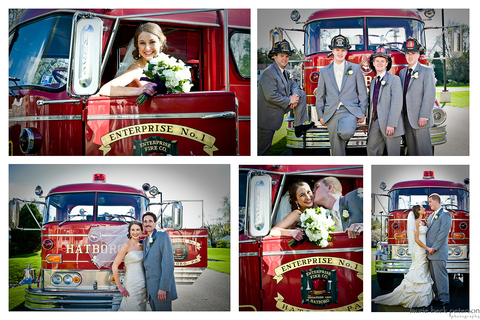 Old York Road County Club Wedding, Laurie Beck Peterson, BECK Photography, wedding with a fire truck